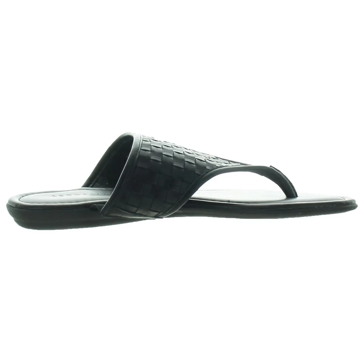 Cherie Womens Woven Faux Leather Thong Sandals