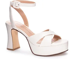 Chinese Laundry Theena Strappy Women's US 7 Cream Platform Dress Sandals ZPO1720