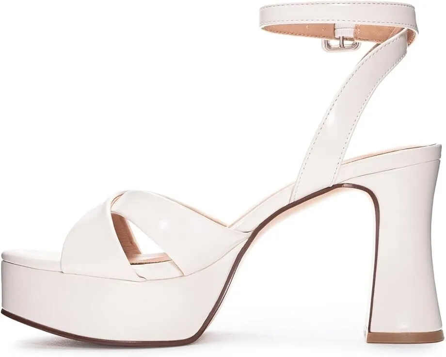 Chinese Laundry Theena Strappy Women's US 7 Cream Platform Dress Sandals ZPO1720