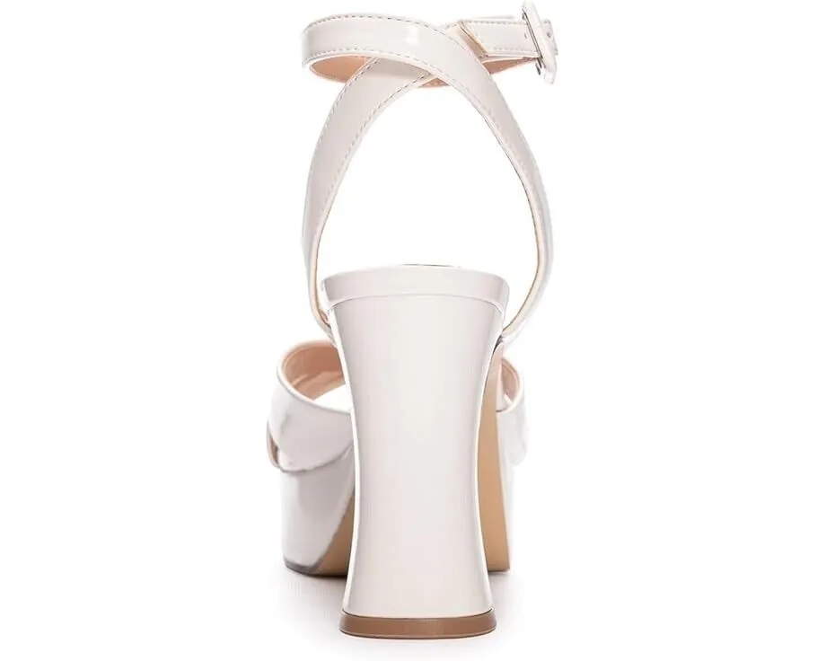 Chinese Laundry Theena Strappy Women's US 7 Cream Platform Dress Sandals ZPO1720