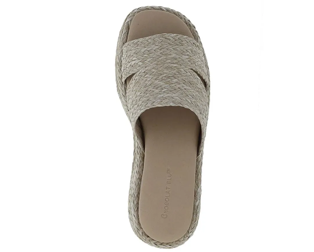 Chocolat Blu Women's Lara Raffia Sandals
