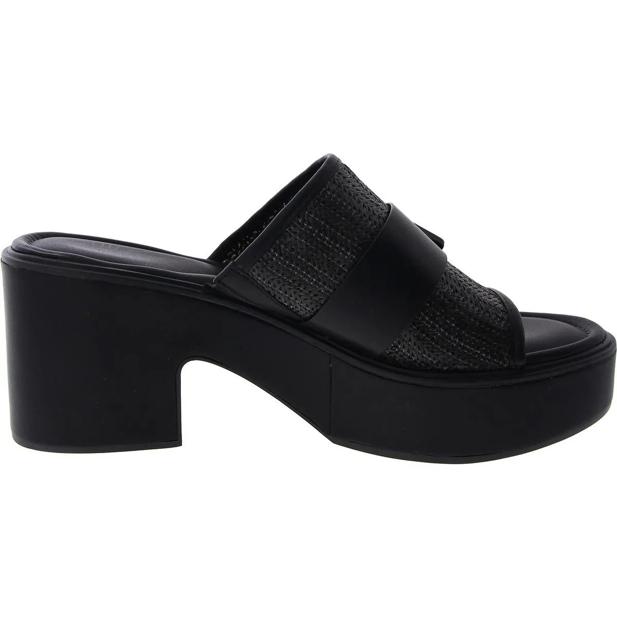 Clara 2 Womens Faux Leather Slip on Platform Sandals