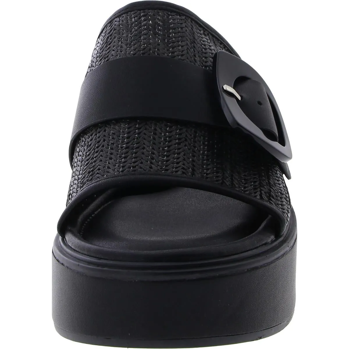 Clara 2 Womens Faux Leather Slip on Platform Sandals