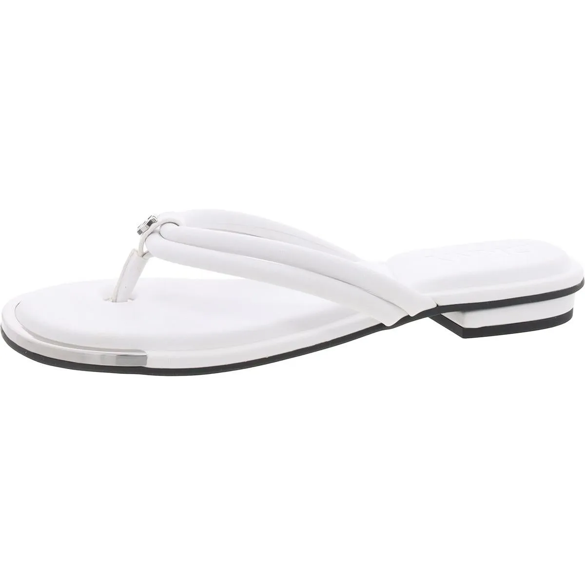 Clemmie Womens Embellished Manmade Flip-Flops