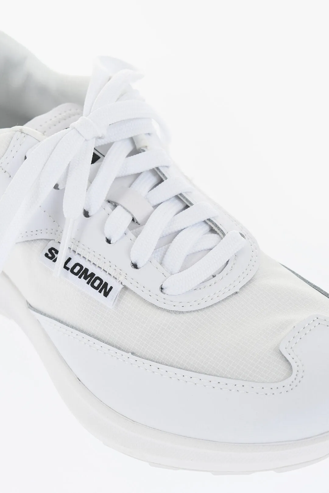 Comme Des Garons Comme Des Garcons Tech Fabric Low Sneakers With Leather Deta