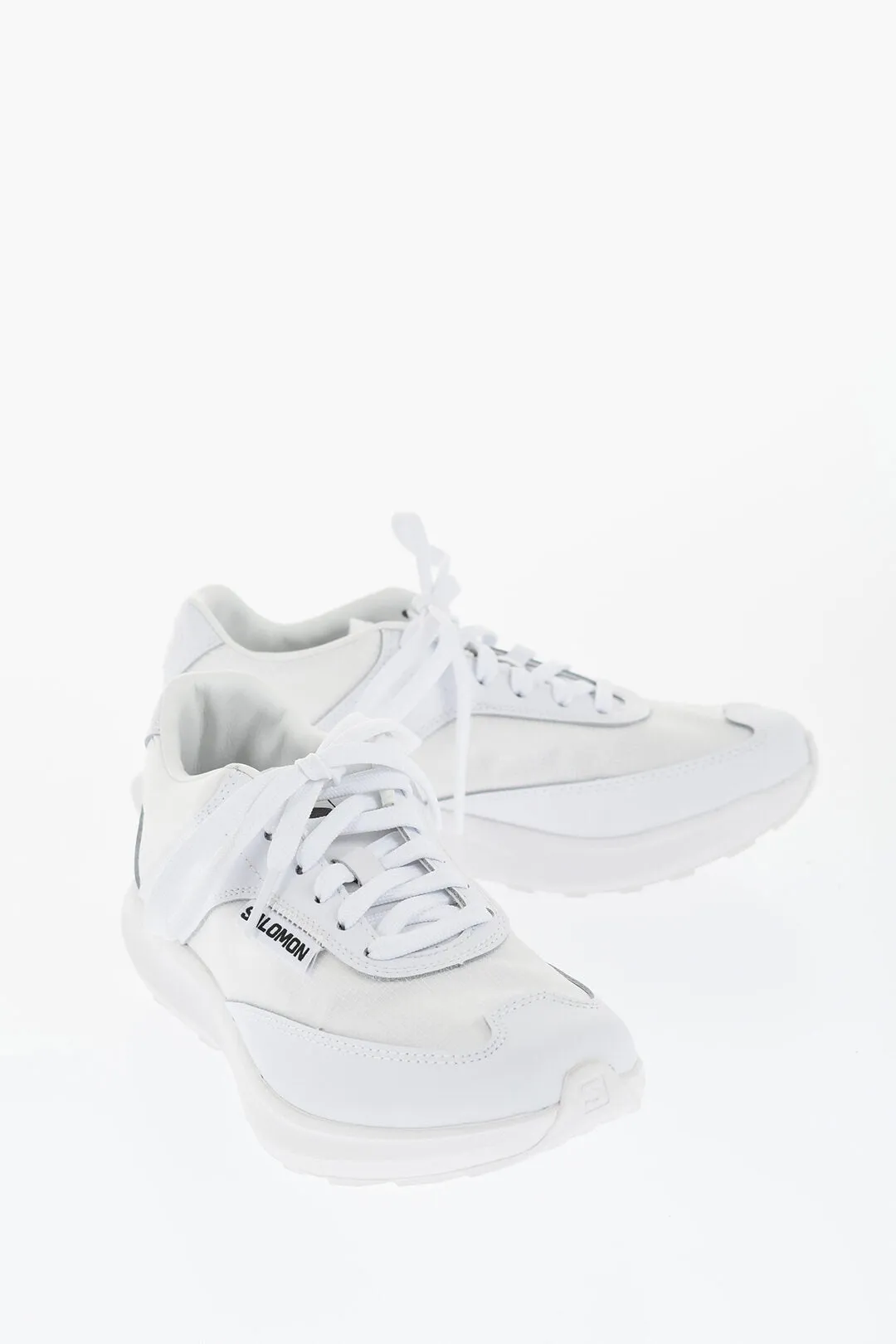 Comme Des Garons Comme Des Garcons Tech Fabric Low Sneakers With Leather Deta