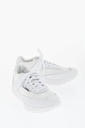 Comme Des Garons Comme Des Garcons Tech Fabric Low Sneakers With Leather Deta