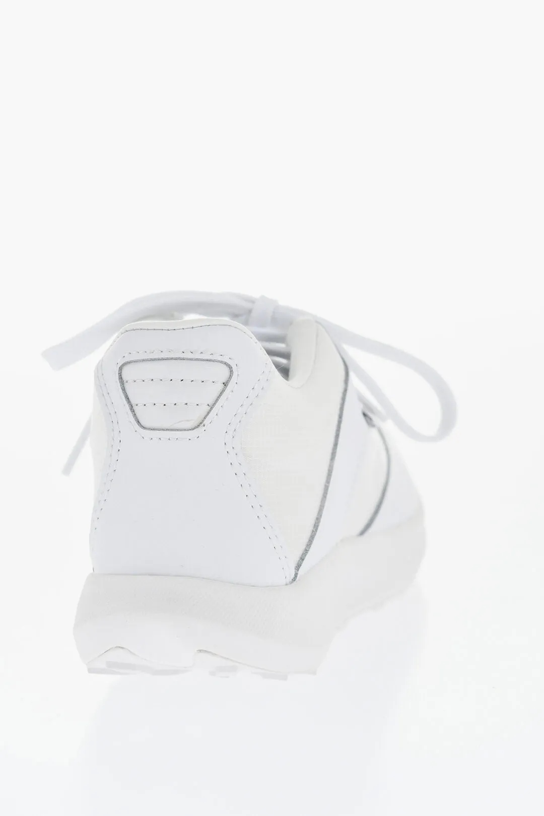 Comme Des Garons Comme Des Garcons Tech Fabric Low Sneakers With Leather Deta