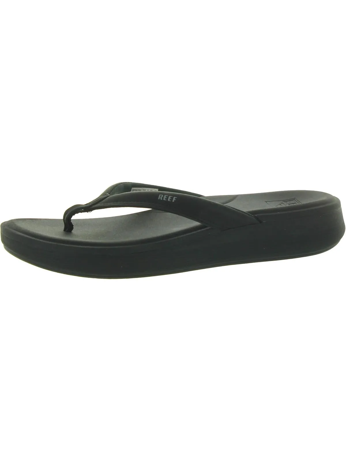 Cushion Cloud Womens Faux Leather Thong Slide Sandals