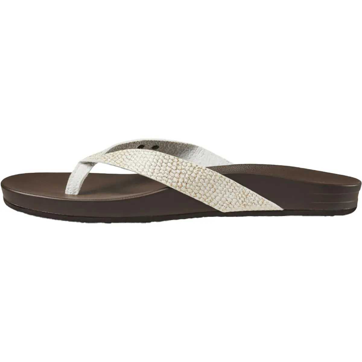 Cushion Court Womens Faux Leather Snake Print Flip-Flops