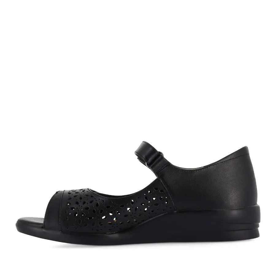 DAFFODIL W - BLACK LEATHER