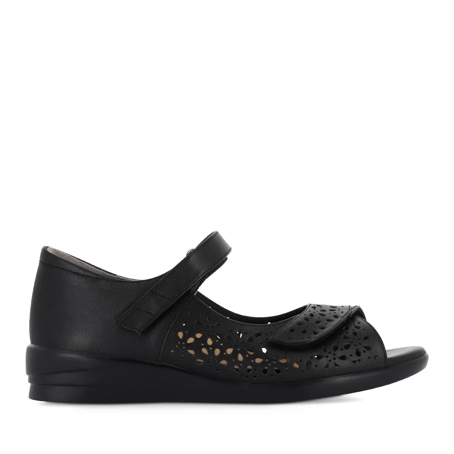 DAFFODIL W - BLACK LEATHER