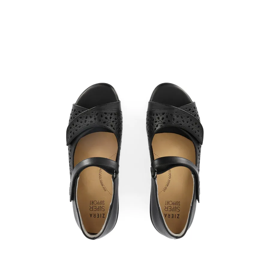 DAFFODIL W - BLACK LEATHER