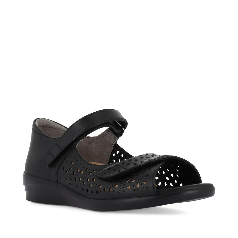 DAFFODIL W - BLACK LEATHER
