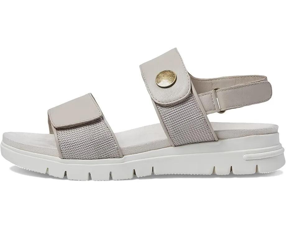 David Tate Downey Sandals Women's US 6.5 Gray Leather Open Toe Slingback ZPO634 (Gray,6.5)