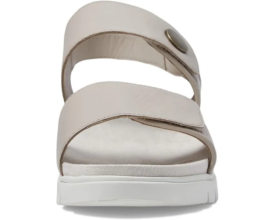 David Tate Downey Sandals Women's US 6.5 Gray Leather Open Toe Slingback ZPO634 (Gray,6.5)