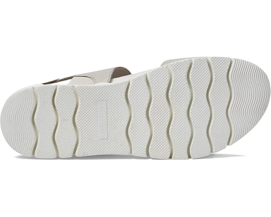 David Tate Downey Sandals Women's US 6.5 Gray Leather Open Toe Slingback ZPO634 (Gray,6.5)