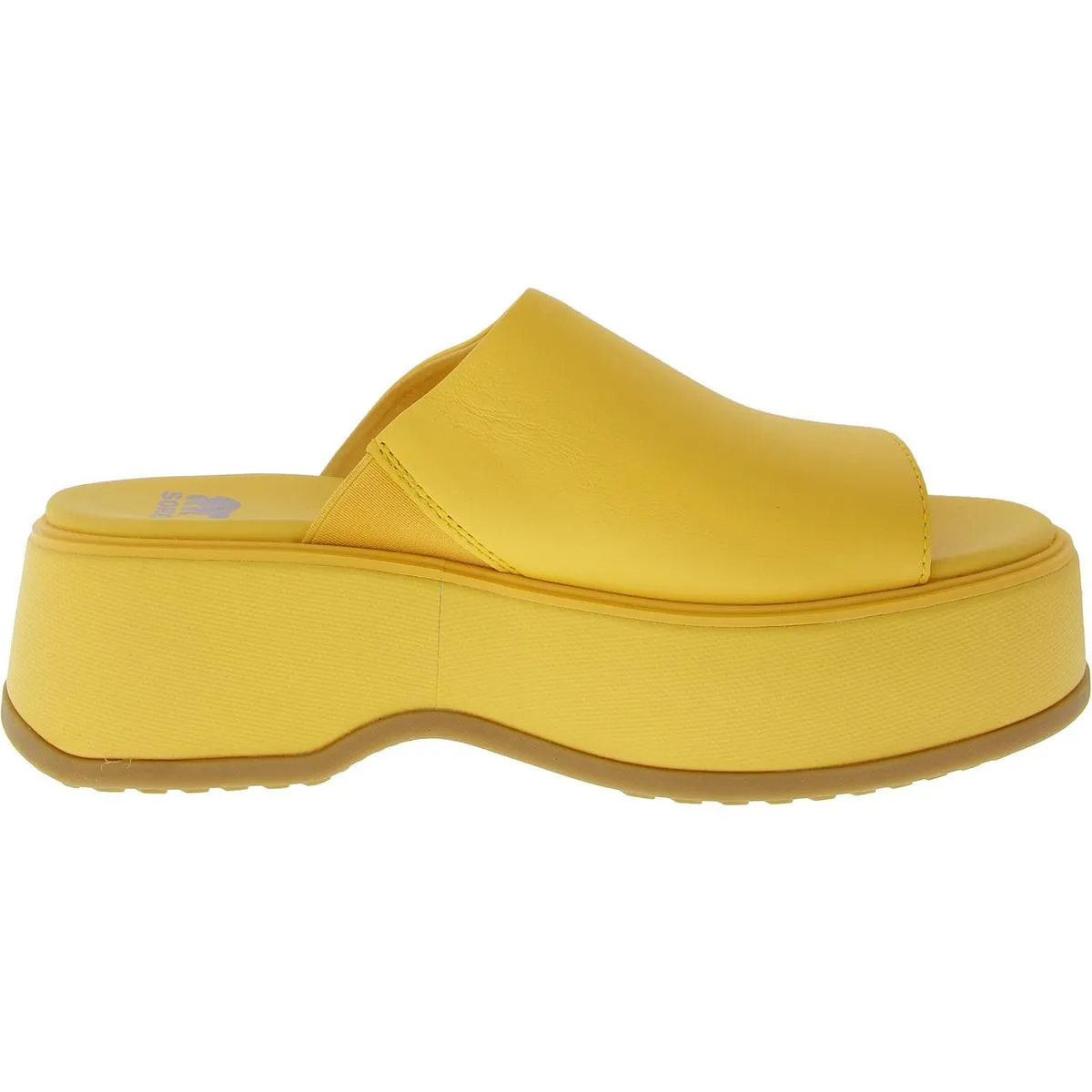 Dayspring Womens Leather Wedge Slide Sandals