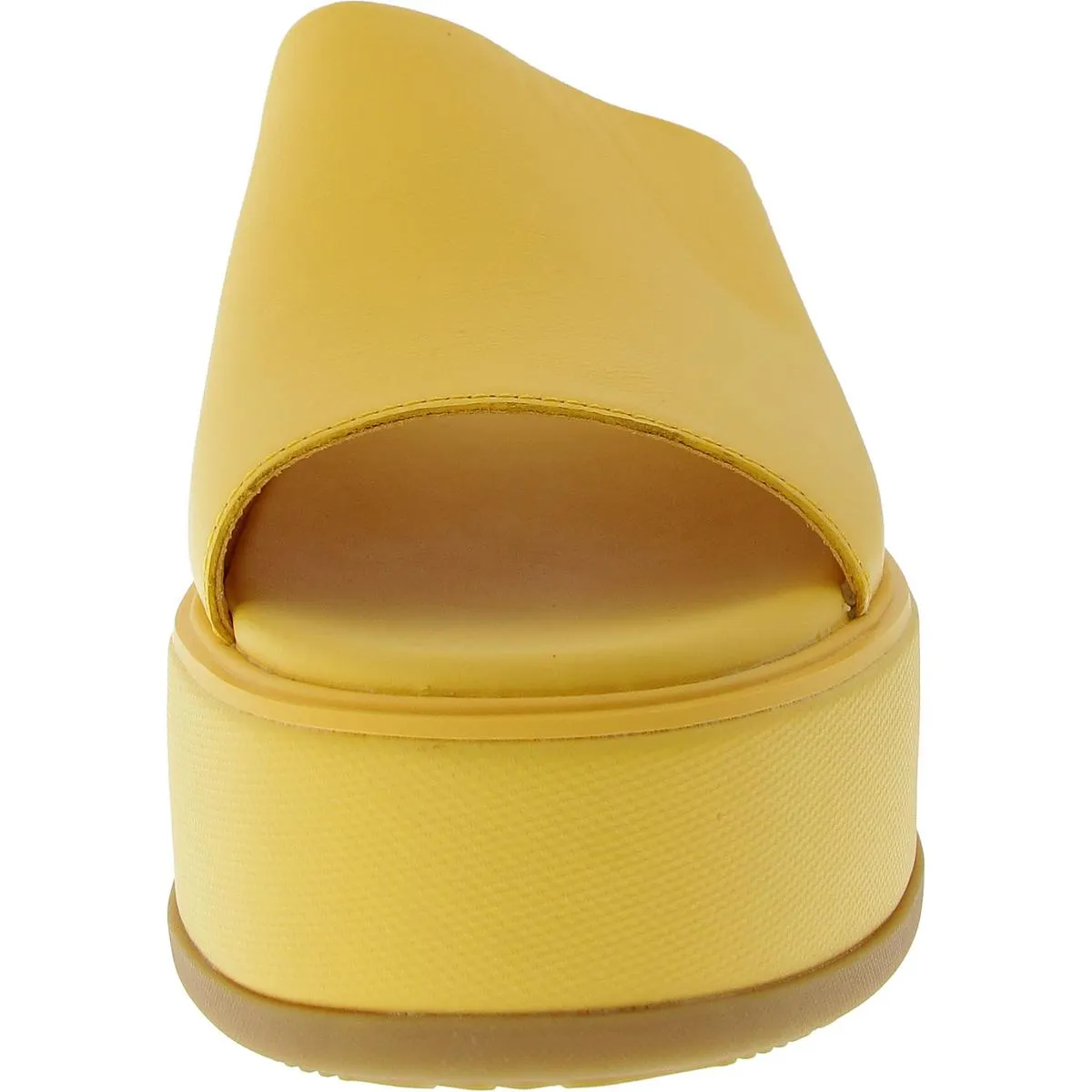 Dayspring Womens Leather Wedge Slide Sandals