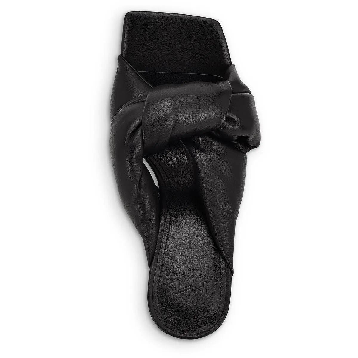 Dellian Womens Leather Slip On Slide Sandals