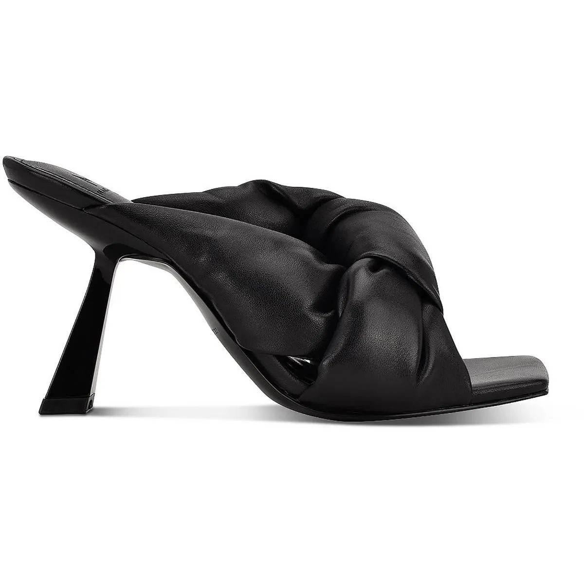 Dellian Womens Leather Slip On Slide Sandals