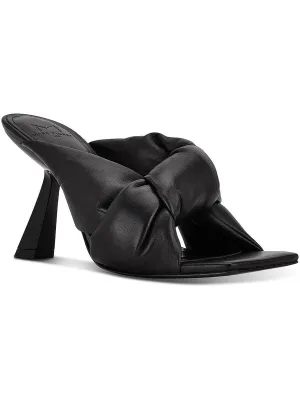 Dellian Womens Leather Slip On Slide Sandals