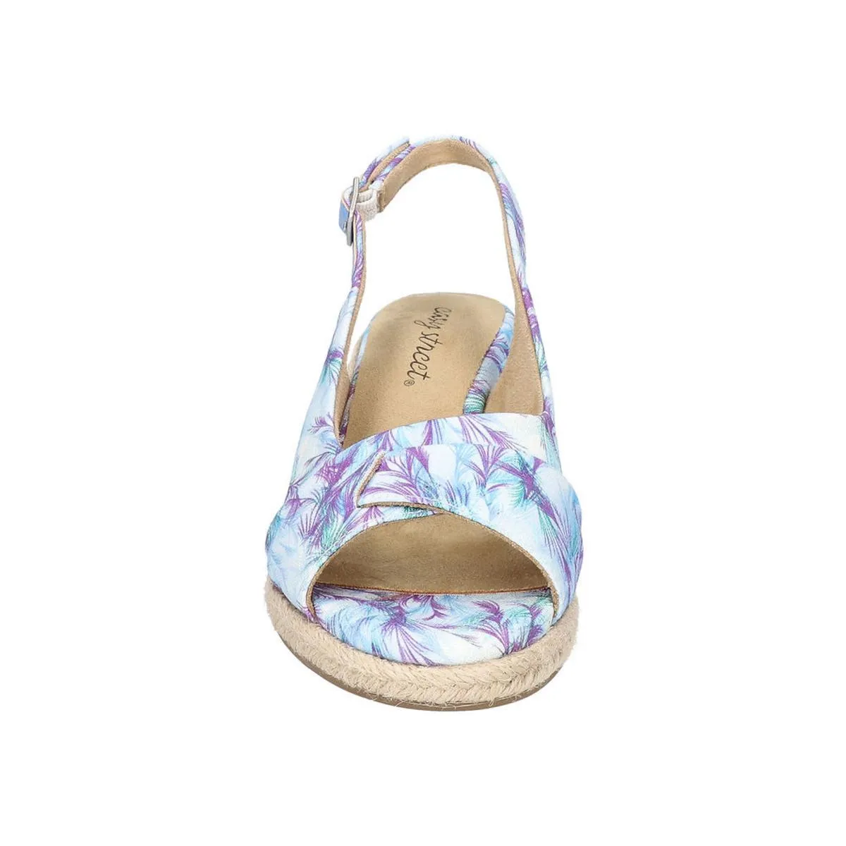 Devlin Womens Peep Toe Ankle Strap Wedge Sandals