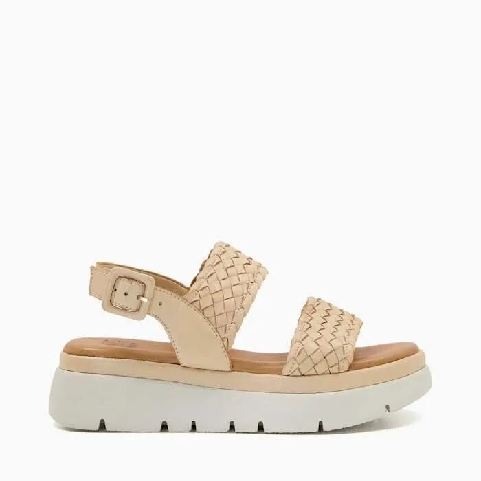Dune London Lorris Sandals Women's US 8 Caramel Leather Casual Flatform ZPO1861