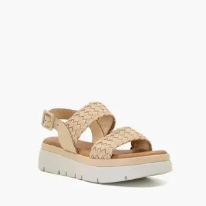 Dune London Lorris Sandals Women's US 8 Caramel Leather Casual Flatform ZPO1861