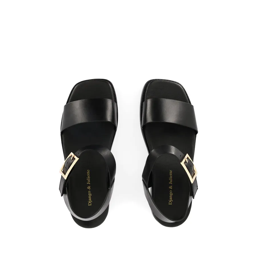 ELISSAY - BLACK BLACK LEATHER