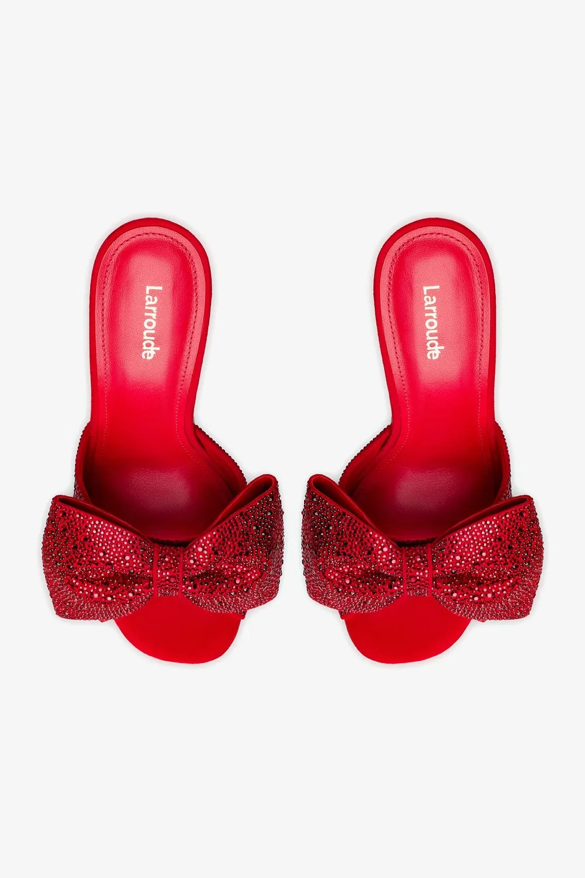 Elle Mule Crystal In Scarlet Suede