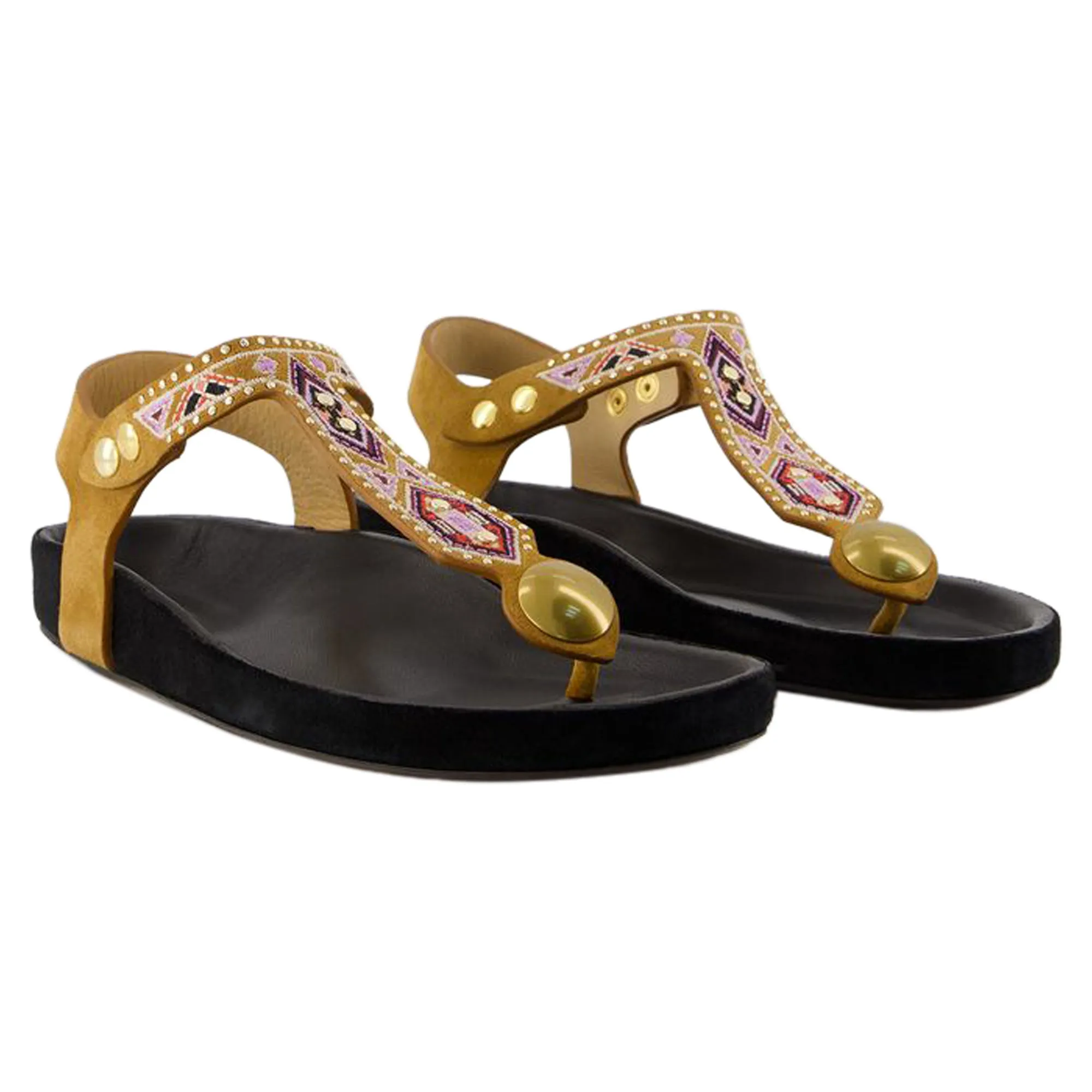 Enore Sandals - Isabel Marant - Leather - Khaki