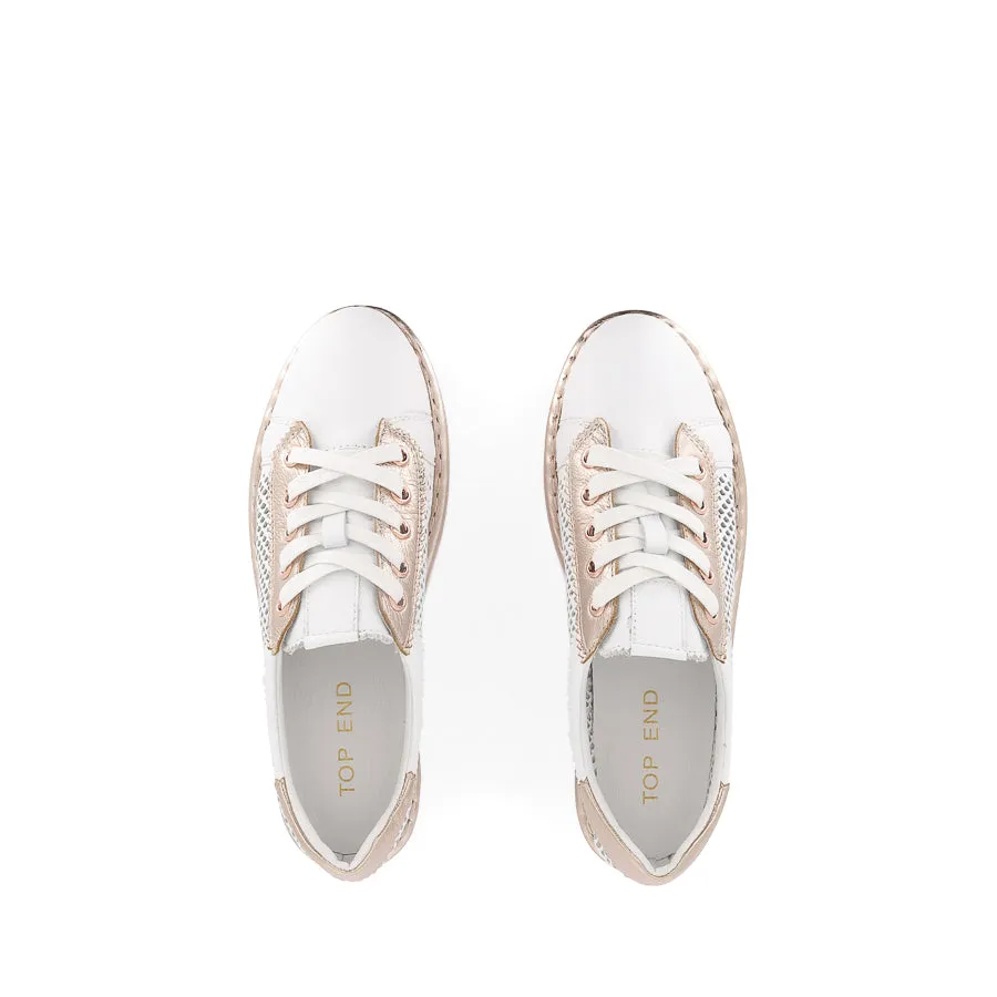 EXRA - WHITE PALE ROSE GOLD LEATHER