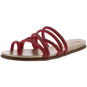 Ezzina Womens Jeweled Strappy Flat Sandals