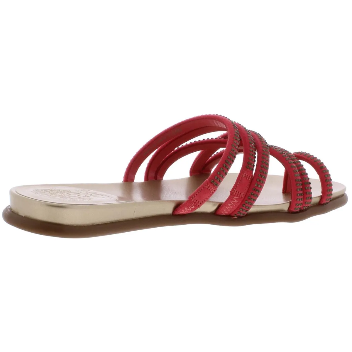 Ezzina Womens Jeweled Strappy Flat Sandals