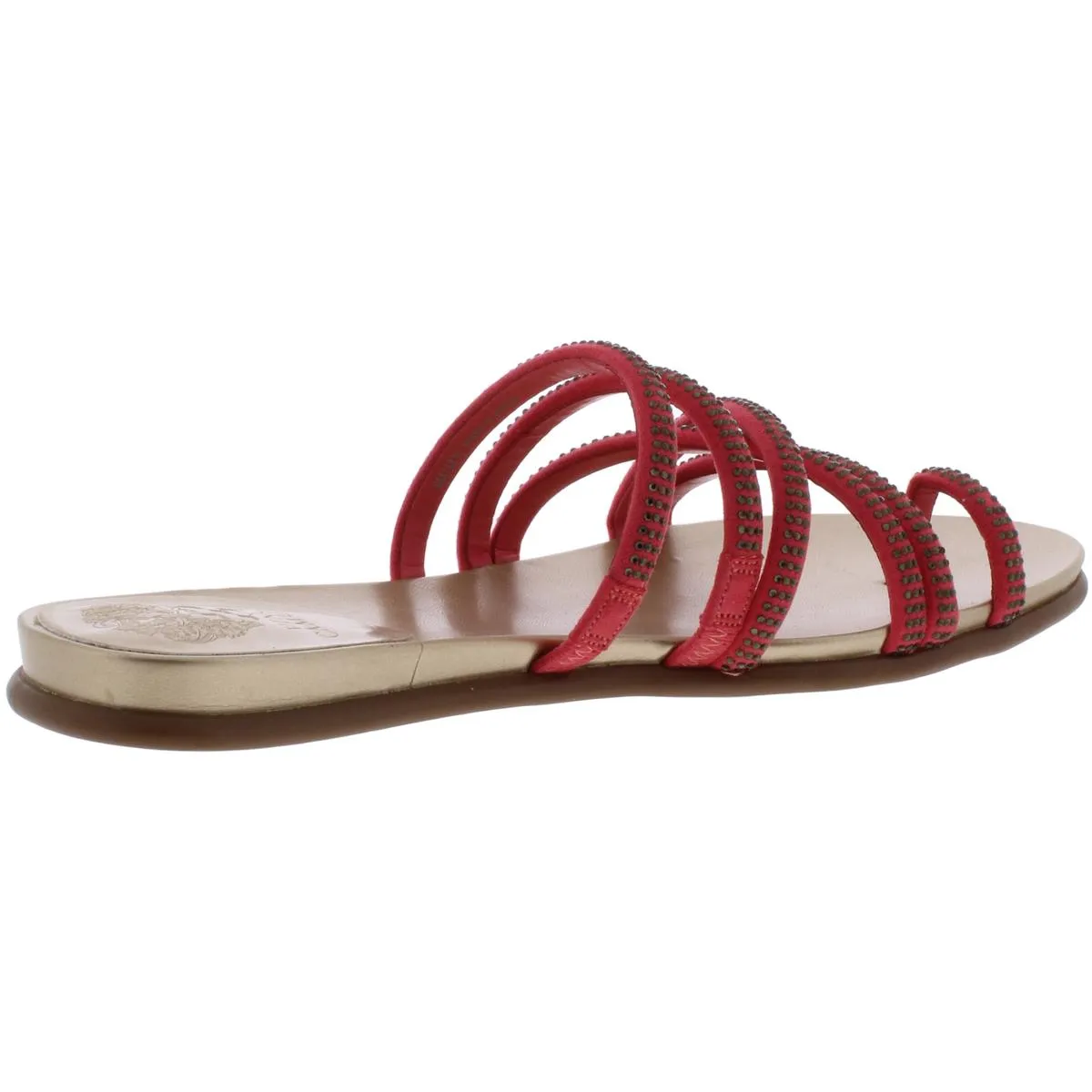 Ezzina Womens Jeweled Strappy Flat Sandals