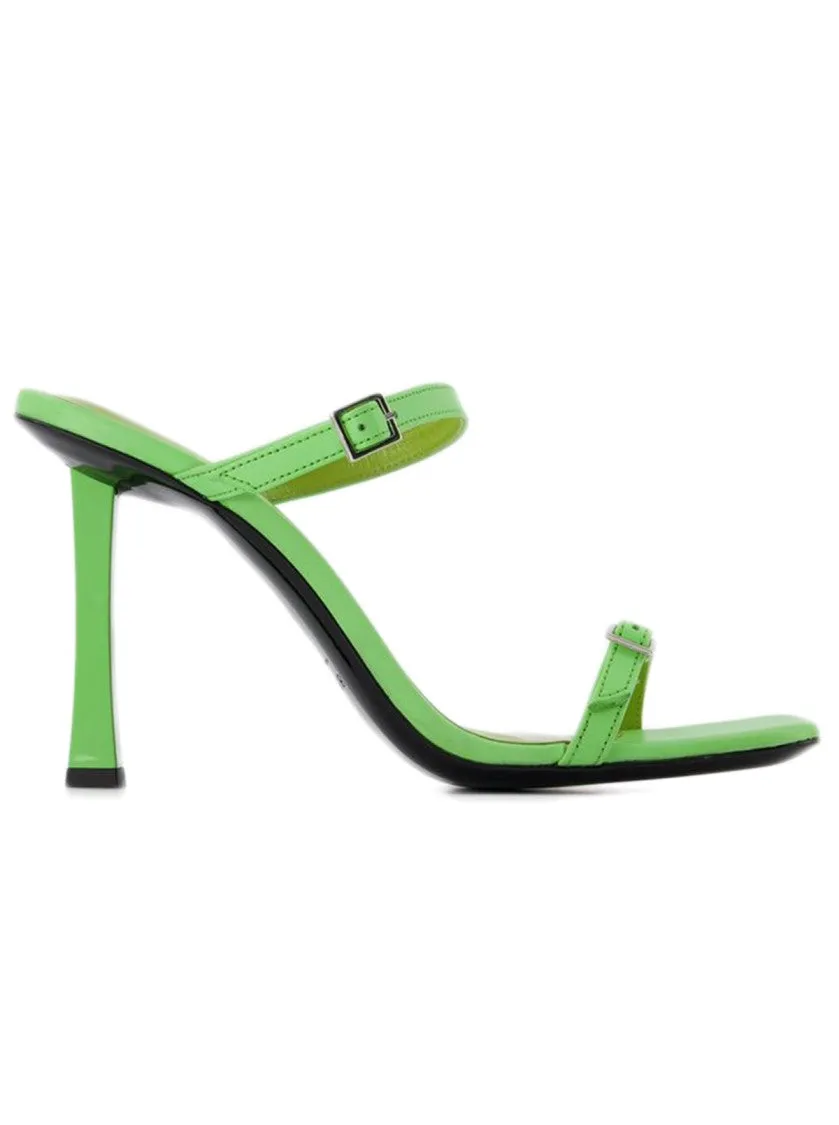 Flick Mule  - Green - Leather