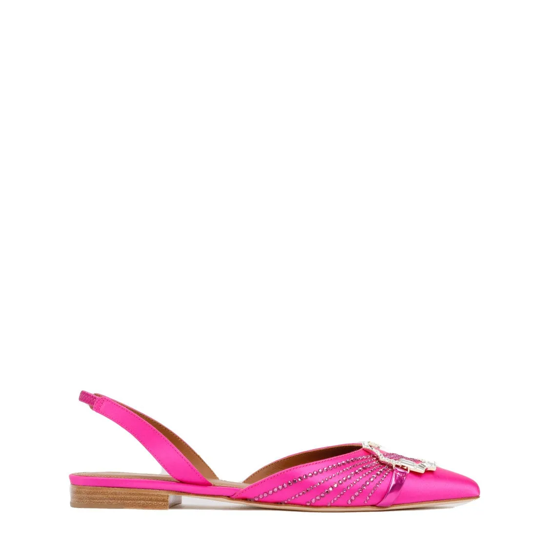 Fuchsia Satin Misha Flats