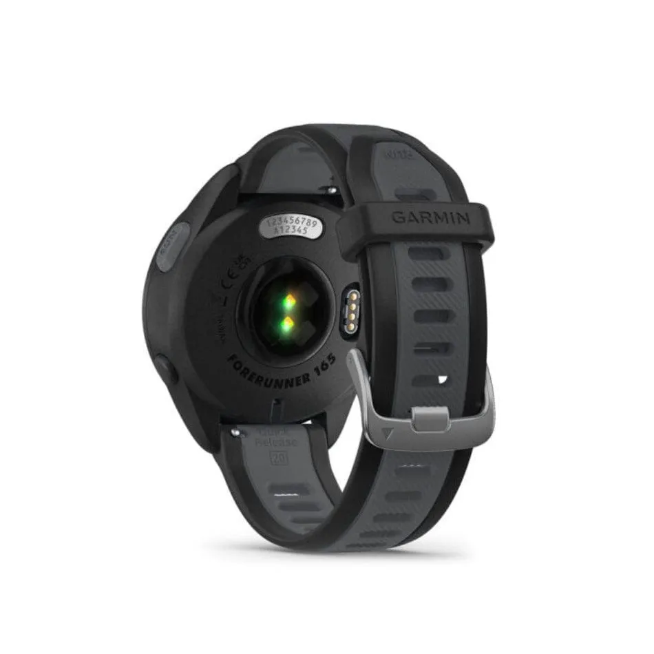 Garmin Unisex Forerunner 165 Running Watch in Black and Slate Grey