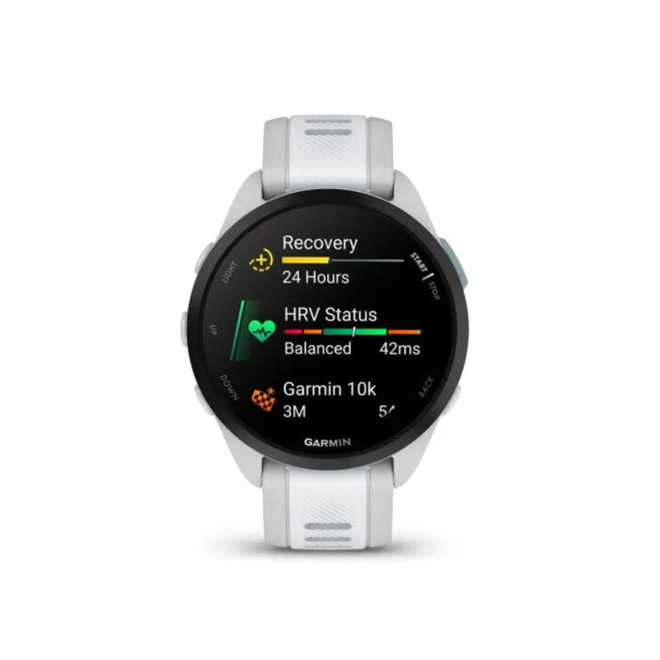 Garmin Unisex Forerunner 165 Running Watch in Mist Grey and Whitestone