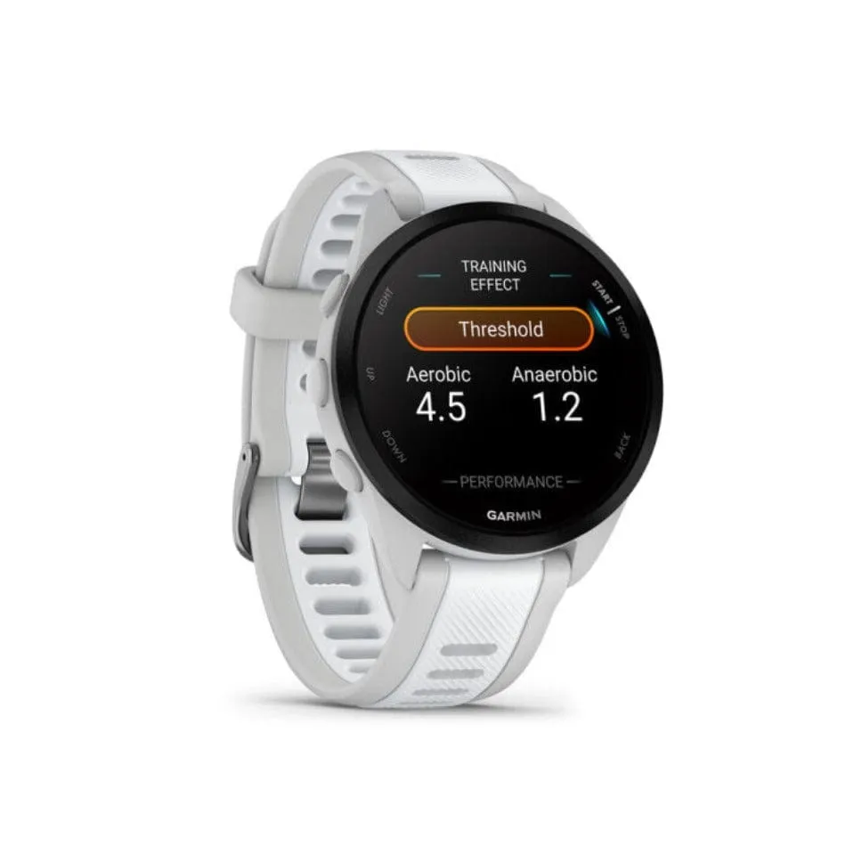 Garmin Unisex Forerunner 165 Running Watch in Mist Grey and Whitestone