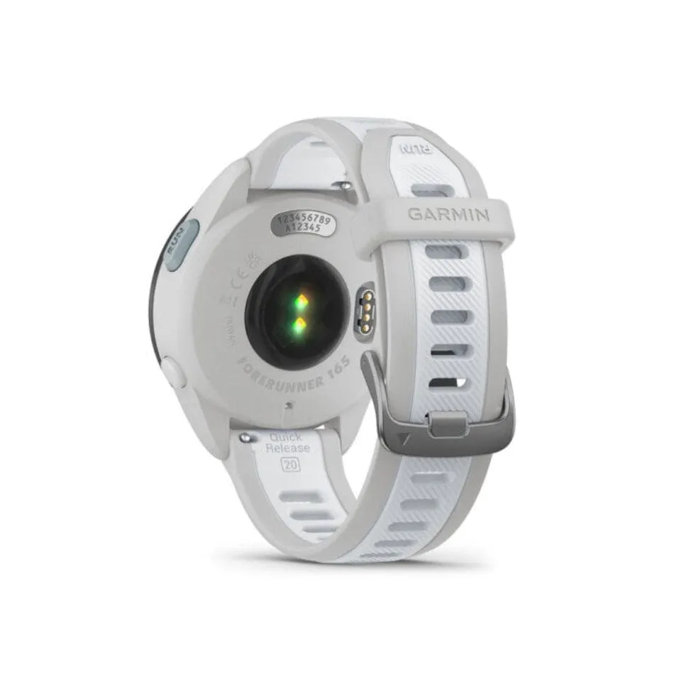 Garmin Unisex Forerunner 165 Running Watch in Mist Grey and Whitestone