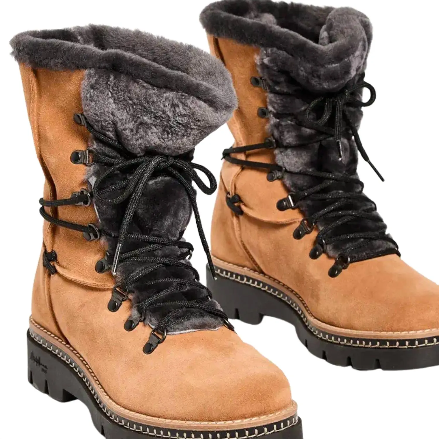 Giada Shearling Lined Boots In Nutshell