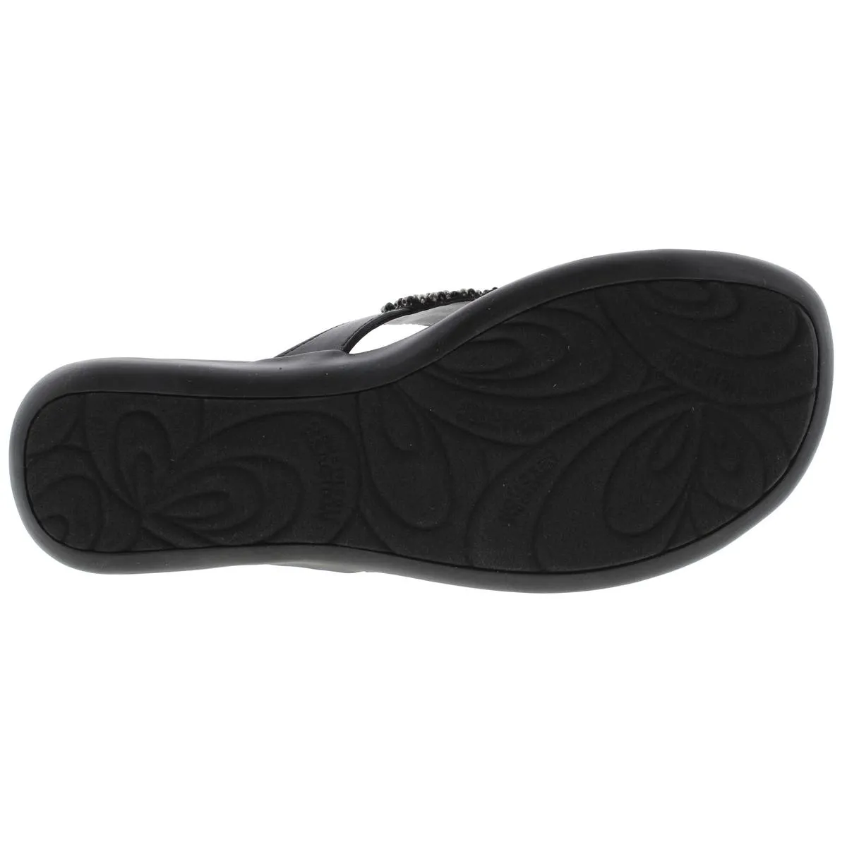 Glam-Athon Womens Faux Leather Thong Flip-Flops