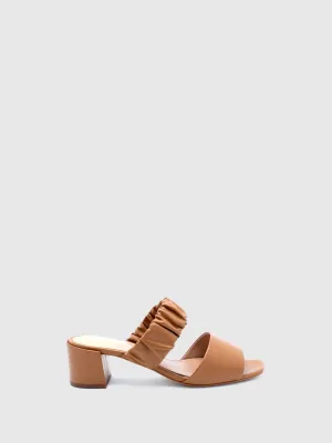 Heel Sandals E01L2 Camel