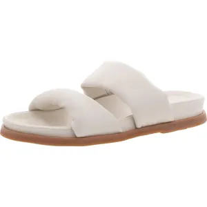 Henry Womens Solid Leather Slide Sandals