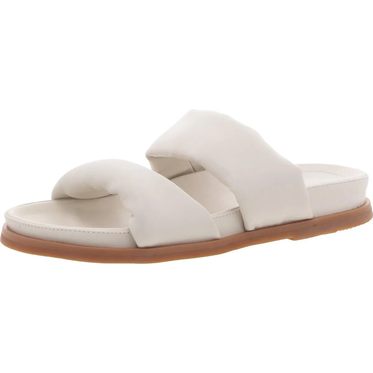 Henry Womens Solid Leather Slide Sandals