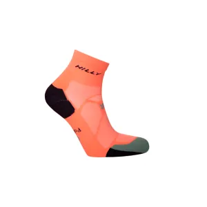 Hilly Marathon Fresh Anklet Min Running Socks in Neon Candy/Sage SS25