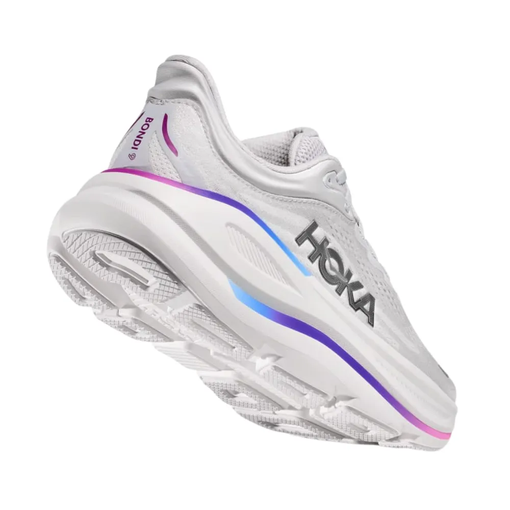 Hoka Bondi 9 Cosmic Grey/White Running Shoe (Women's)