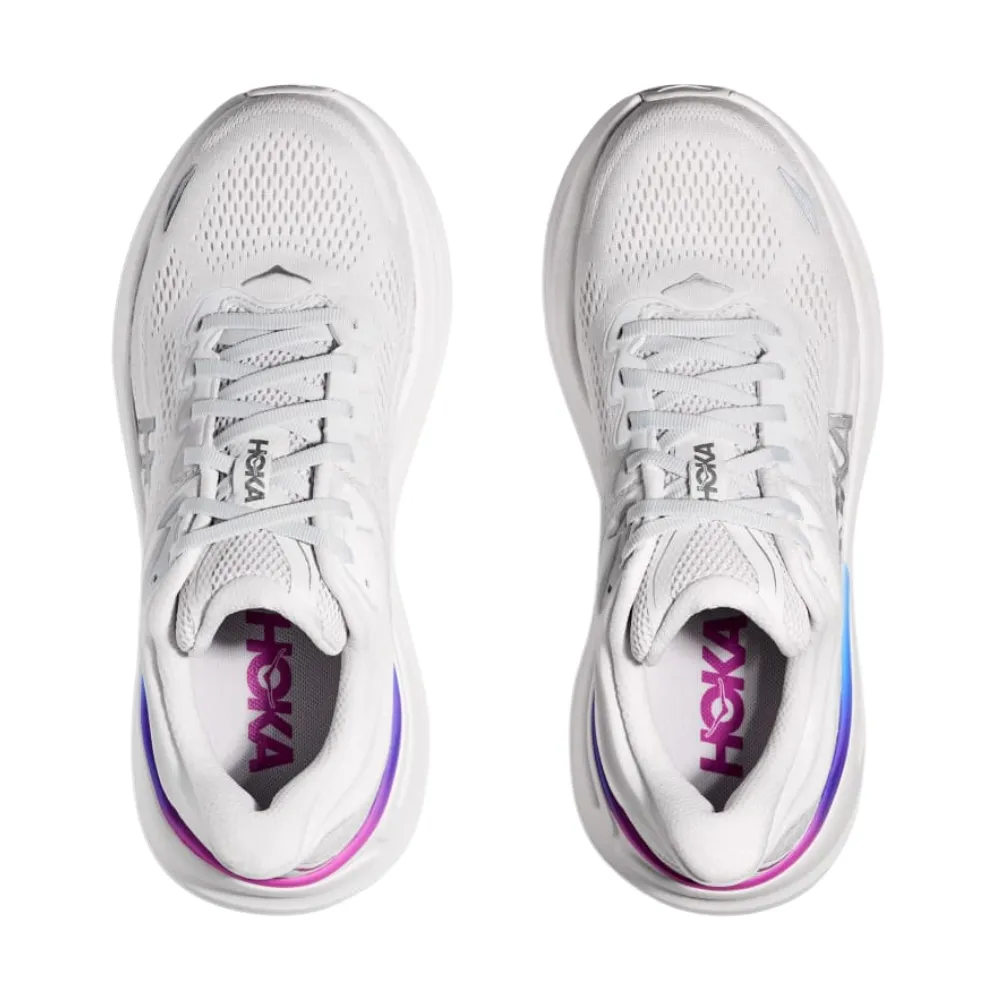 Hoka Bondi 9 Cosmic Grey/White Running Shoe (Women's)